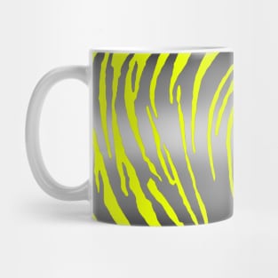 Silver Tiger Stripes Yellow Mug